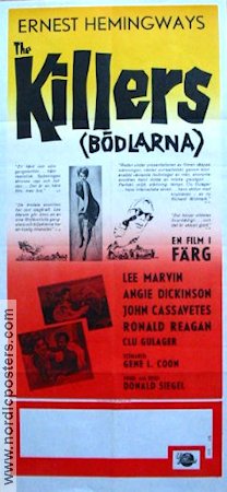 The Killers 1965 poster Lee Marvin John Cassavetes Text: Ernest Hemingway