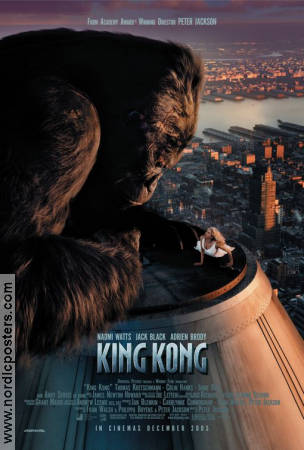 King Kong 2005 poster Naomi Watts Jack Black Adrien Brody Peter Jackson