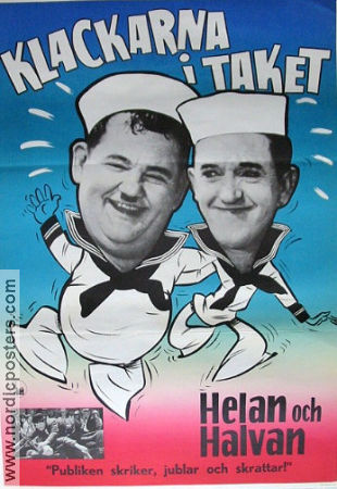 Klackarna i taket 1968 poster Laurel and Hardy Helan och Halvan Harrison Marks