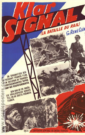 Klar signal 1946 poster Marcel Barnault Jean Clarieux Jean Daurand René Clément Tåg