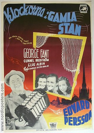 Klockorna i Gamla stan 1946 poster Edvard Persson George Fant Elsie Albiin Ragnar Hyltén-Cavallius Hitta mer: Stockholm