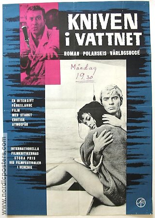 Kniven i vattnet 1962 poster Leon Niemczyk Jolanta Umecka Roman Polanski Filmen från: Poland Skepp och båtar