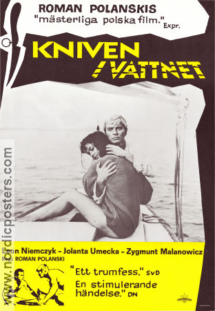 Kniven i vattnet 1962 poster Leon Niemczyk Jolanta Umecka Roman Polanski Filmen från: Poland Skepp och båtar