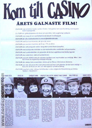 Kom till Casino 1975 poster Gösta Krantz Carl-Gustaf Lindstedt Anna Sundqvist Siv Ericks Bibbi Carlo Gunnar Knas Lindkvist Gus Dahlström Gösta Bernhard Hitta mer: Revy Hitta mer: Intiman