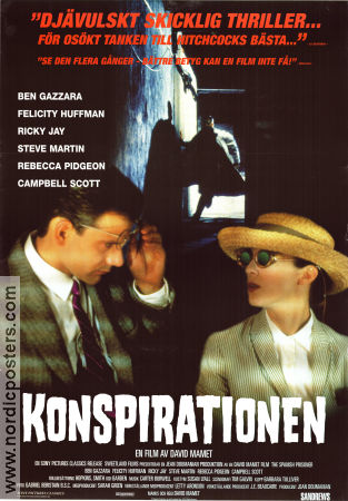 Konspirationen 1998 poster Ben Gazzara Felicity Huffman Steve Martin David Mamet