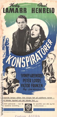 Konspiratörer 1944 poster Hedy Lamarr Paul Henreid