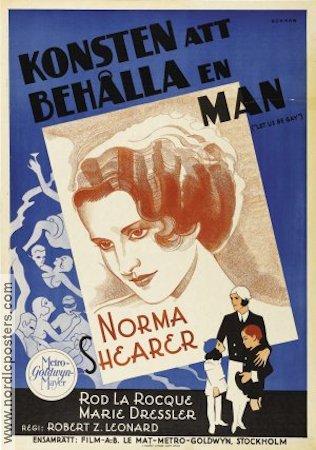 Konsten att behålla en man 1930 poster Norma Shearer