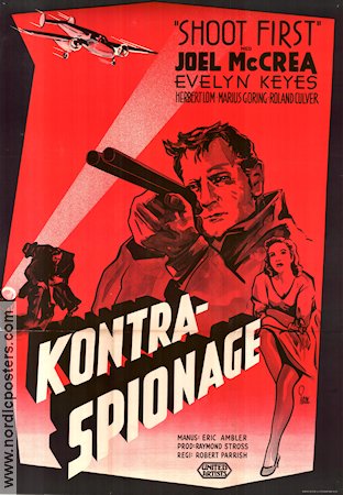 Kontraspionage 1953 poster Joel McCrea Evelyn Keyes Laurence Naismith Robert Perrish