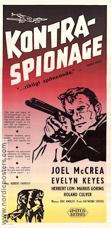 Kontraspionage 1953 poster Joel McCrea Evelyn Keyes Laurence Naismith Robert Perrish