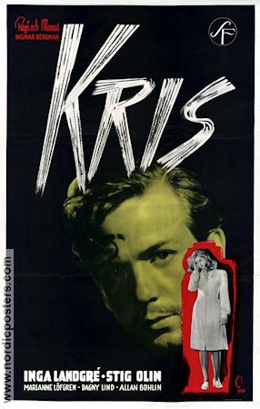 Kris 1946 poster Inga Landgré Stig Olin Marianne Löfgren Ingmar Bergman