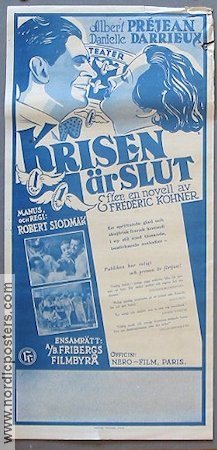 Krisen är slut 1935 poster Albert Préjean Danielle Darrieux