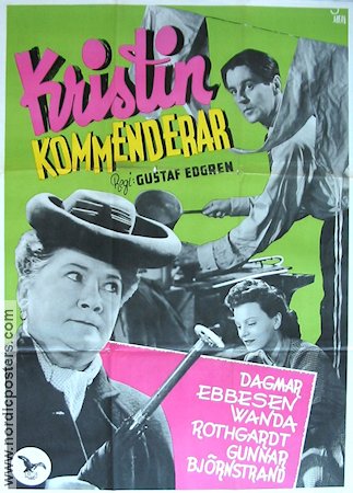 Kristin kommenderar 1946 poster Dagmar Ebbesen Wanda Rothgardt Gunnar Björnstrand Gustaf Edgren