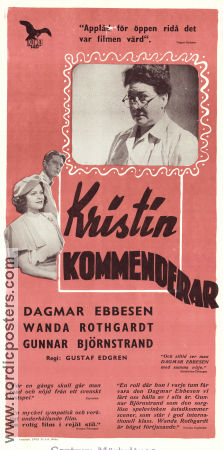 Kristin kommenderar 1946 poster Dagmar Ebbesen Wanda Rothgardt Gunnar Björnstrand Gustaf Edgren