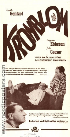 Kronblom 1947 poster Ludde Gentzel Dagmar Ebbesen Julia Caesar Hugo Bolander Från serier