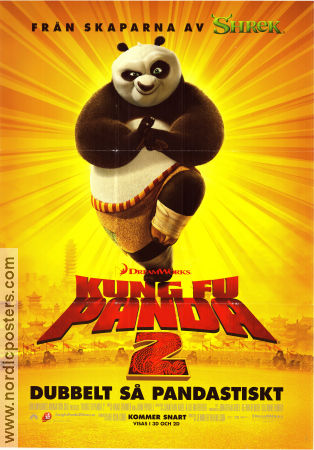 Kung Fu Panda 2 2011 poster Jack Black Jennifer Yuh Nelson Animerat Kampsport