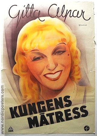 Kungens mätress 1935 poster Gitta Alpar Eric Rohman art