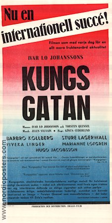 Kungsgatan 1943 poster Barbro Kollberg Sture Lagerwall Marianne Löfgren Gösta Cederlund Hitta mer: Stockholm