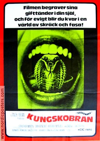 Kungskobran 1973 poster Strother Martin Dirk Benedict Bernard L Kowalski Ormar