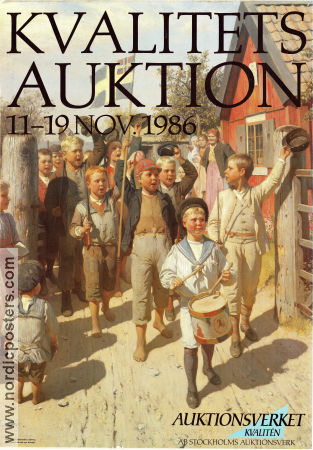 Kvalitetsauktion 1986 1986 affisch Auktionsverket Konstaffischer Affischkonstnär: August Malmström