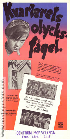 Kvarterets olycksfågel 1947 poster Stickan Palm Lasse Sarri Nils Hallberg Per G Holmgren Barn