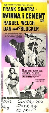 Kvinna i cement 1968 poster Frank Sinatra Raquel Welch Dan Blocker Gordon Douglas