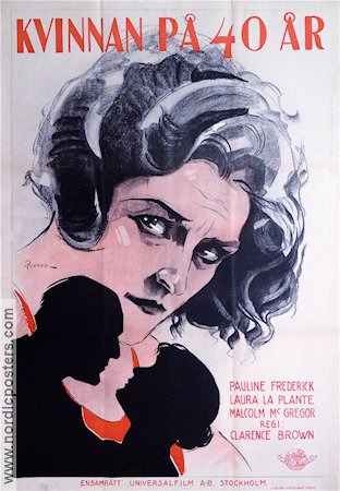 Kvinnan på 40 år 1925 poster Pauline Frederick Clarence Brown