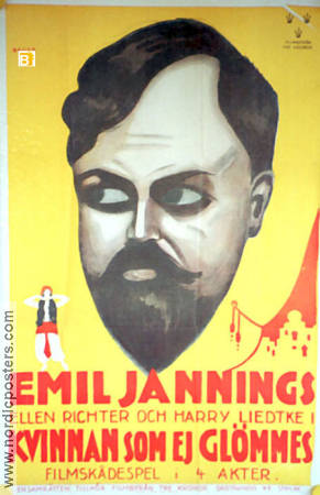 Kvinnan som ej glömmes 1922 poster Emil Jannings