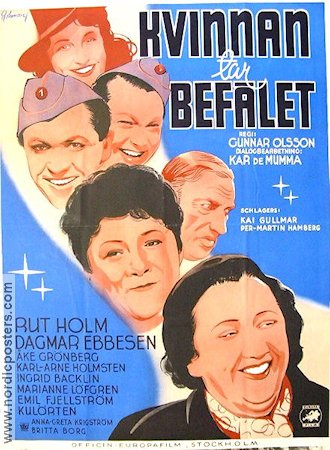 Kvinnan tar befälet 1942 poster Rut Holm Dagmar Ebbesen