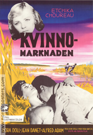 Kvinnomarknaden 1956 poster Etchika Choureau Jean Danet Alfred Adam Jean Stelli