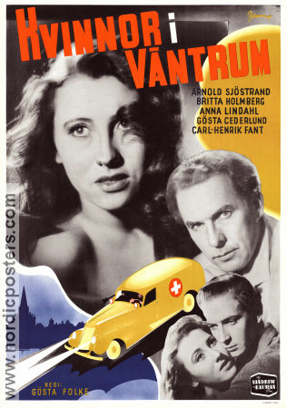 Kvinnor i väntrum 1946 poster Arnold Sjöstrand Britta Holmberg Anna Lindahl Gösta Folke Medicin och sjukhus