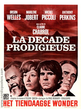 La décade prodigieuse 1971 poster Anthony Perkins Michel Piccoli Marlene Jobert Orson Welles Claude Chabrol