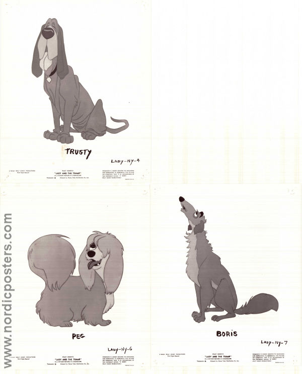 Lady and the Tramp 1955 filmfotos Barbara Luddy Clyde Geronimi Animerat