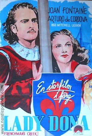 Lady Dona 1944 poster Joan Fontaine Arturo de Cordova Mitchell Leisen Äventyr matinée