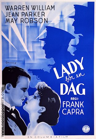 Lady för en dag 1933 poster Warren William Jean Parker Frank Capra