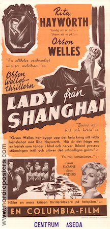 Lady från Shanghai 1948 poster Rita Hayworth Orson Welles