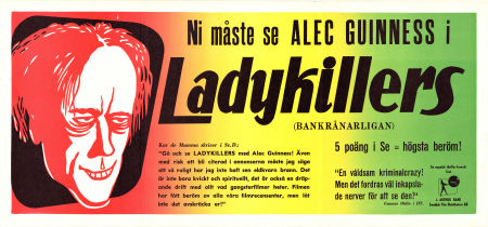 The Ladykillers 1955 poster Alec Guinness Peter Sellers Cecil Parker Herbert Lom Alexander Mackendrick