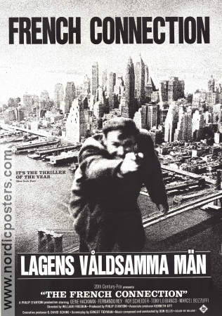 Lagens våldsamma män 1971 poster Gene Hackman Roy Scheider Fernando Rey William Friedkin Broar Poliser