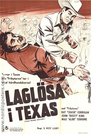 Laglösa i Texas 1942 poster Ray Corrigan John Dusty King Max Terhune S Roy Luby