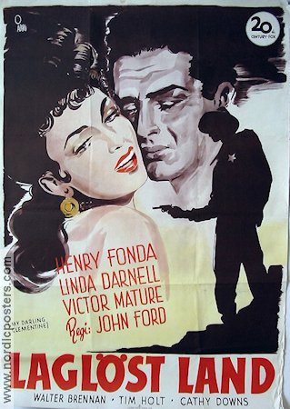 Laglöst land 1947 poster Henry Fonda Linda Darnell John Ford