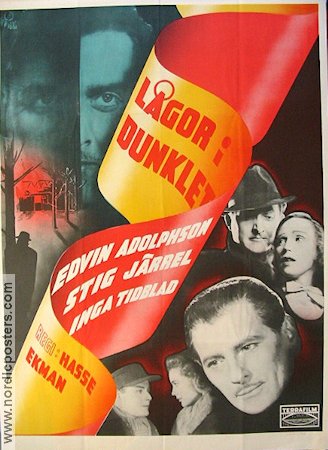 Lågor i dunklet 1942 poster Edvin Adolphson Stig Järrel Inga Tidblad Hasse Ekman