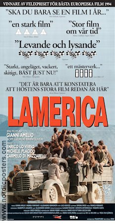 Lamerica 1994 poster Enrico Lo Verso Michele Placido Piro Milkani Gianni Amelio