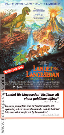 Landet för längesedan 1988 poster Don Bluth Animerat Dinosaurier och drakar