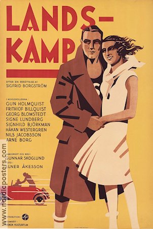 Landskamp 1932 poster Gun Holmqvist