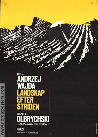 Landskap efter striden 1970 poster Daniel Olbrychski Stanislawa Celinska Aleksander Bardini Andrzej Wajda Konstaffischer Filmen från: Poland