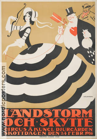 Landstorm och skytte 1916 affisch Hitta mer: Cirkus Djurgården