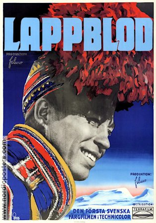 Lappblod 1948 poster Peter Höglund Britta Holmberg Kolbjörn Knudsen Ragnar Frisk Berg