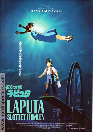 Laputa slottet i himlen 1986 poster Hayao Miyazaki Filmbolag: Studio Ghibli Hitta mer: Anime Filmen från: Japan Animerat Barn