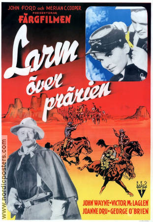 Larm över prärien 1949 poster John Wayne John Ford