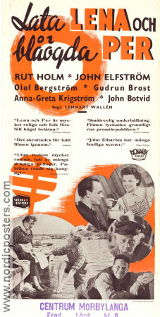 Lata Lena och blåögda Per 1947 poster Rut Holm John Elfström Gudrun Brost Lennart Wallén