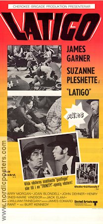 Latigo 1971 poster James Garner Suzanne Pleshette Jack Elam Burt Kennedy